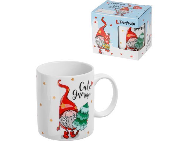 Кружка керамическая, в кор., 350 мл., CUTE GNOME-1 PERFECTO LINEA 30-202521