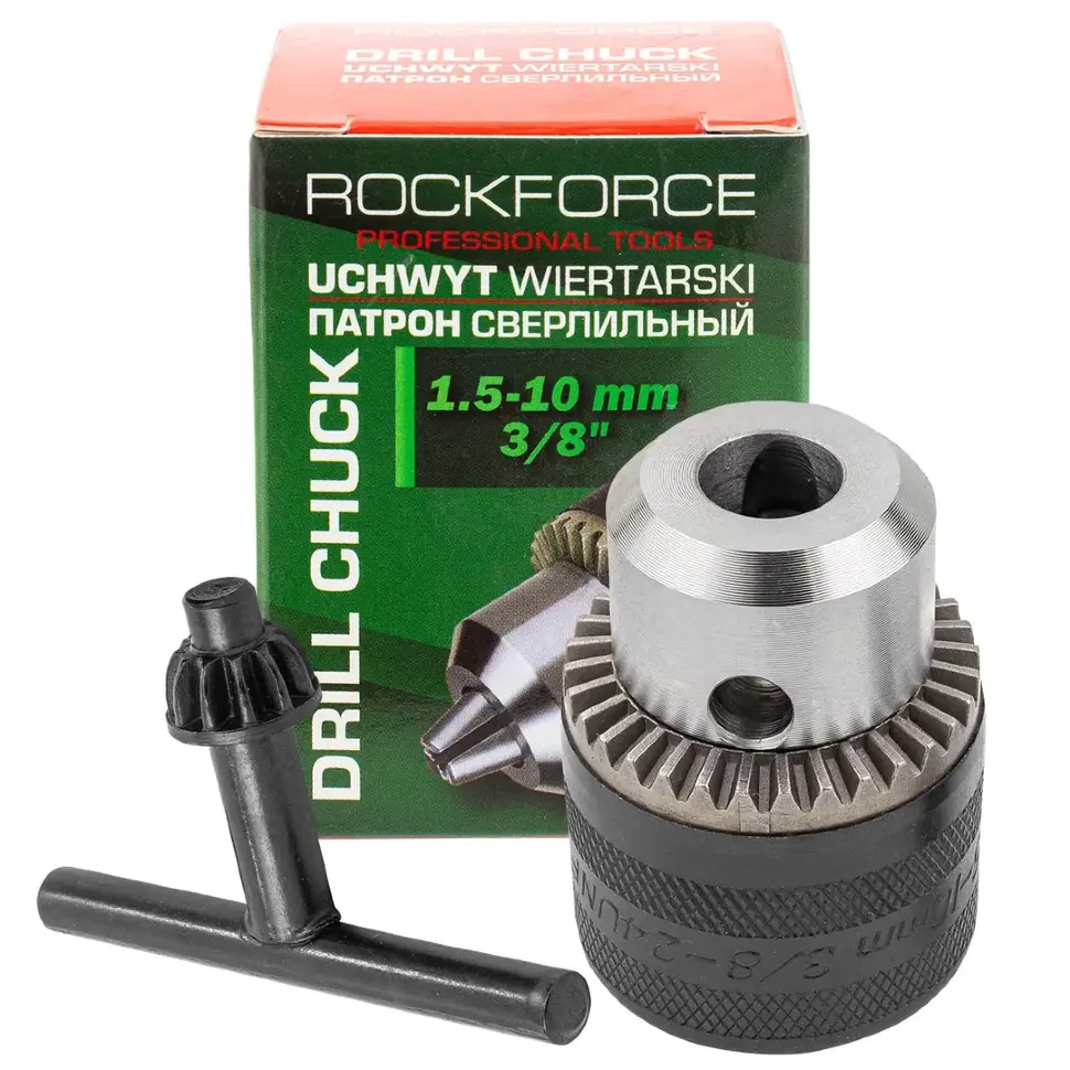 Патрон цанговый для дрели (1.5-10мм, 3/8") RockFORCE RF-G00530