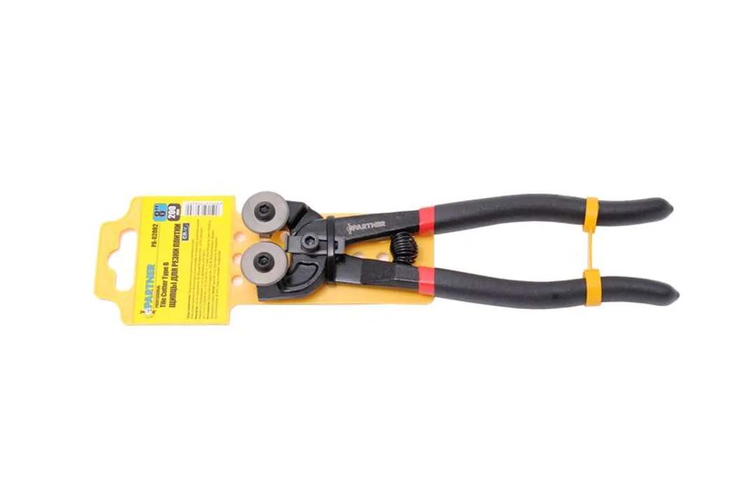 Щипцы для резки плитки CR-V 8''-200мм, на пластиковом держателе Partner PA-02002