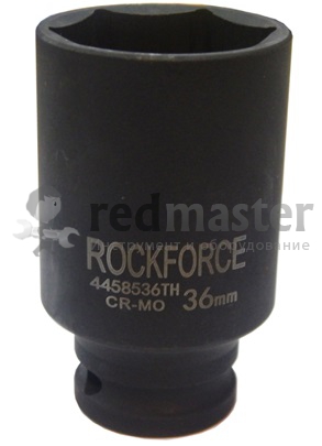 Головка ударная глубокая тонкостенная 36мм (6гр.),1/2",  Rock FORCE RF-4458536TH