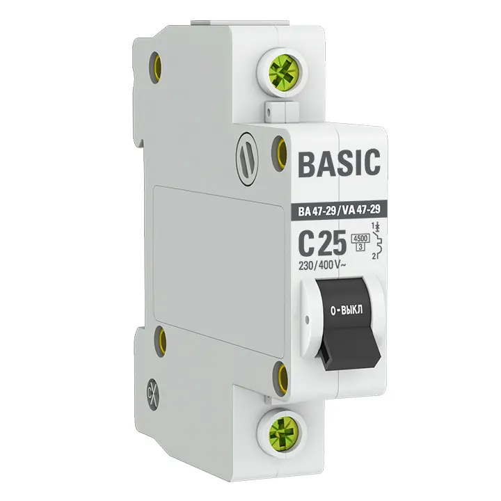 Авт. выкл. 1P 25А (C) 4,5кА ВА 47-29 EKF mcb4729-1-25C