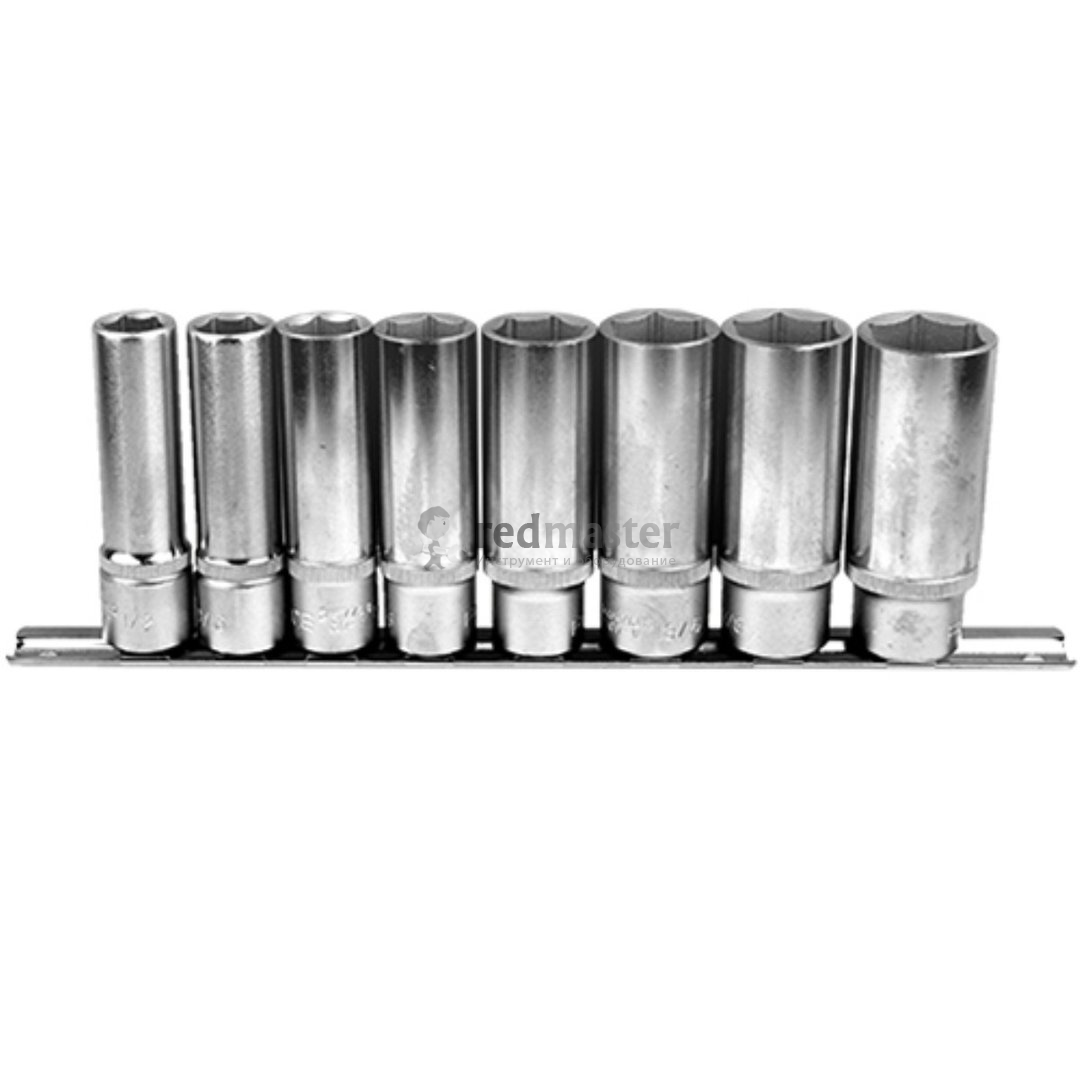 Набор головок глубоких 1/2", 13-24мм, 8 пр. 6гр. Force 4082
