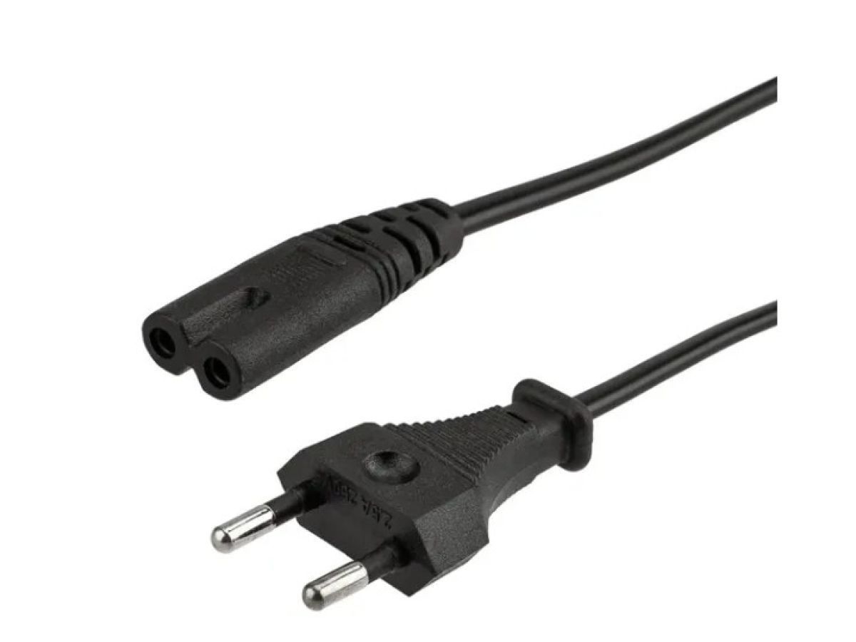 Шнур сетевой 1,8м кабель 2x0,5 мм2 (вилка СЕЕ 7/16 - евроразъем IEC 320 C7, п/э пакет) REXANT 11-1101