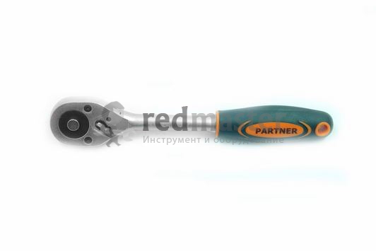 Трещотка 3/8 с прорезиненной ручкой (45зуба)  Partner PA-80345