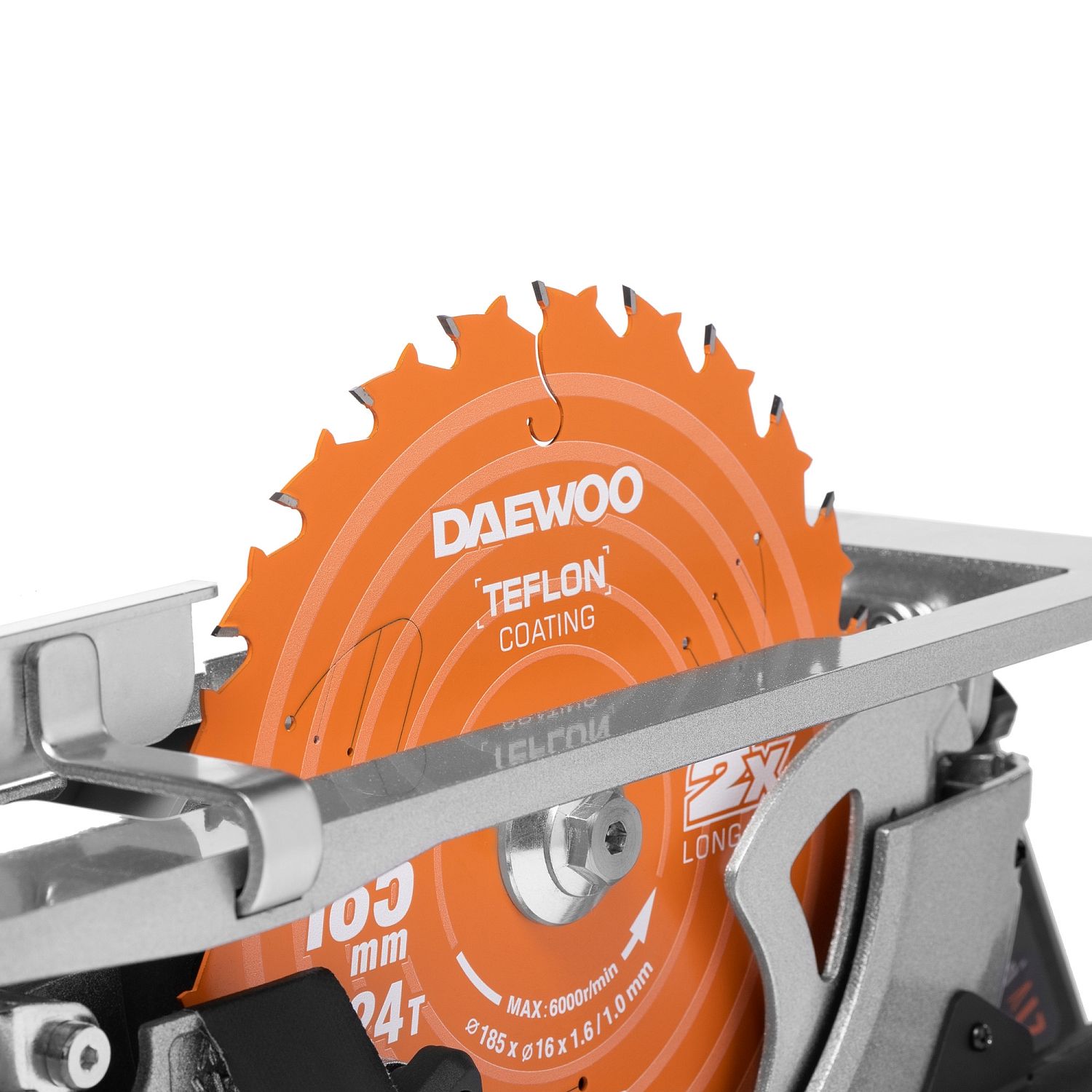 Пила циркулярная аккумуляторная, 21В, БЕЗ АКБ, 185 мм, 5000 об.мин,  DAEWOO DAS 1821Li