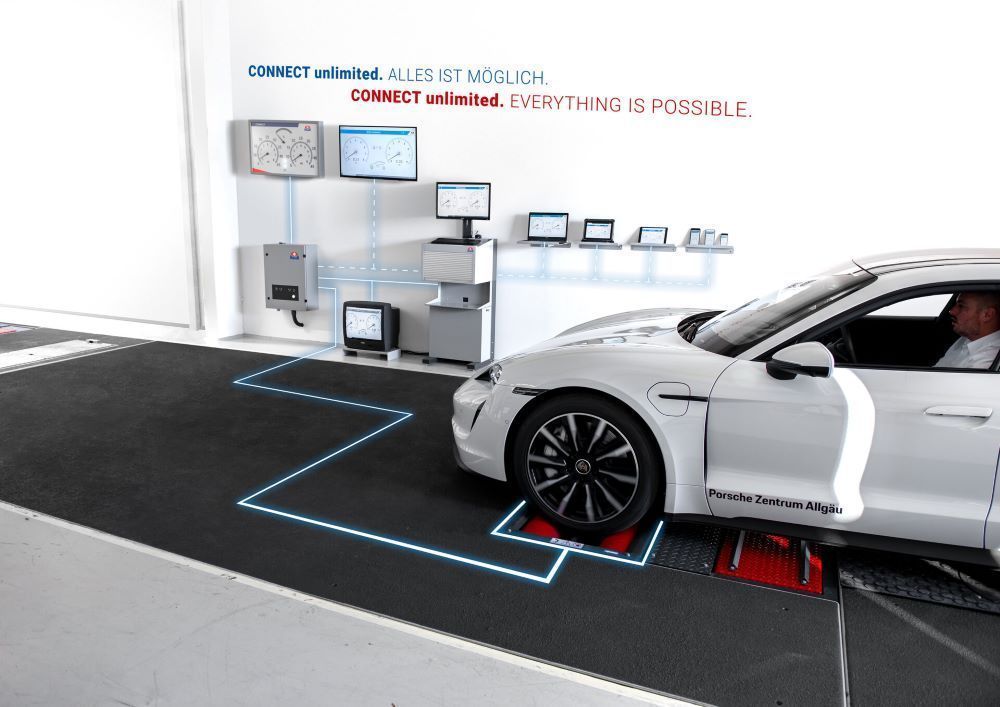 Цифровой роликовый тормозной стенд для легковых автомобилей и микроавтобусов с осевой нагрузкой до 3.5 т MAHA C_MBT C 3.5 W220