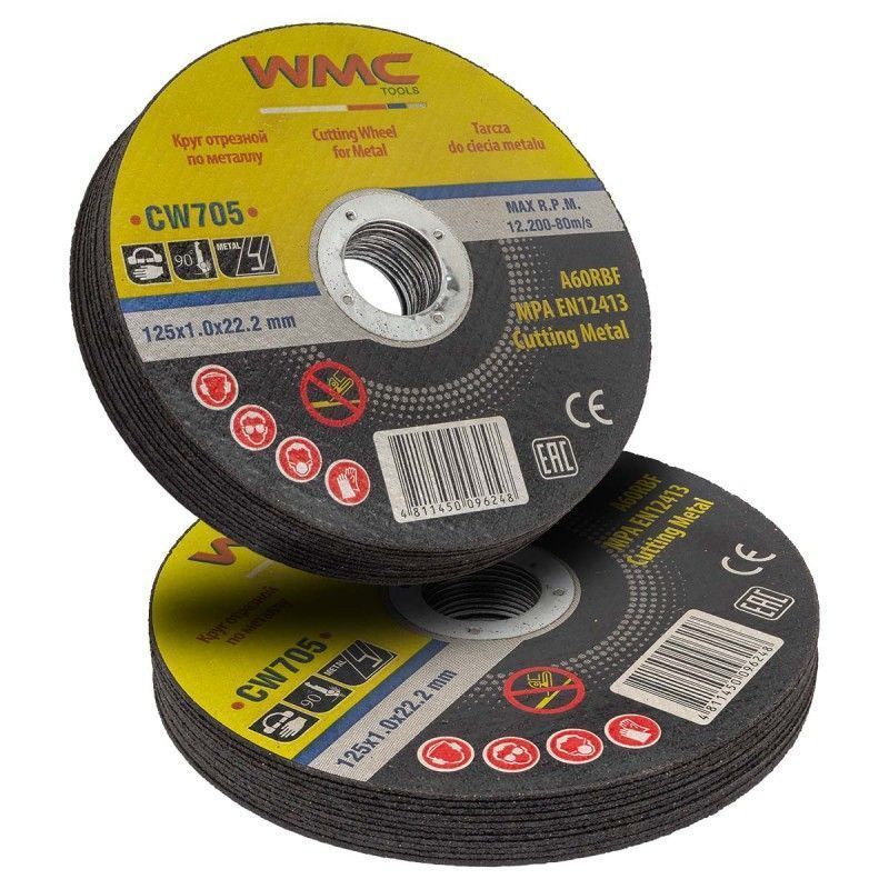 Круг отрезной 125x1.0x22.2мм-20шт WMC TOOLS WMC-CW705(20 шт к-т)