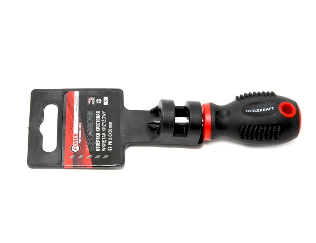 Отвертка крестовая магнитная "Profi" S2 PH2.0х30мм  FORCEKRAFT FK-70320030