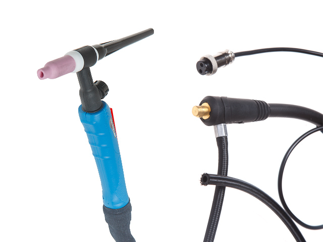 Горелка сварочная TIG WGT-17V вентильная 4м, 150А, с разъемом 10-25 SOLARIS WGT-17V425