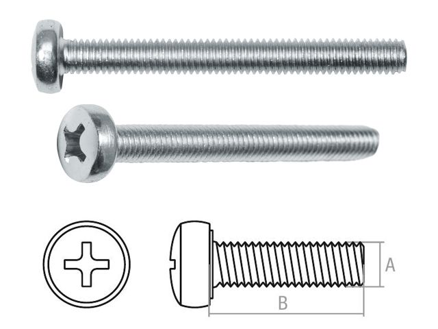 Винт М4х80 mm полусф. головка, цинк, DIN 7985 (10 шт в зип-локе) STARFIX SMZ1-52242-10