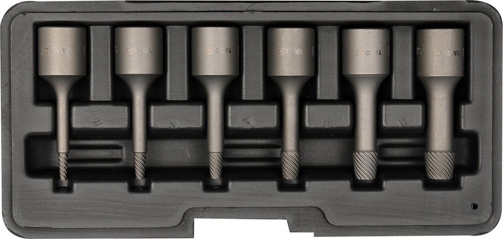 Набор экстракторов для шпилек 3/8" 2-10mm (6пр.) HRC 49-52  YATO YT-0623
