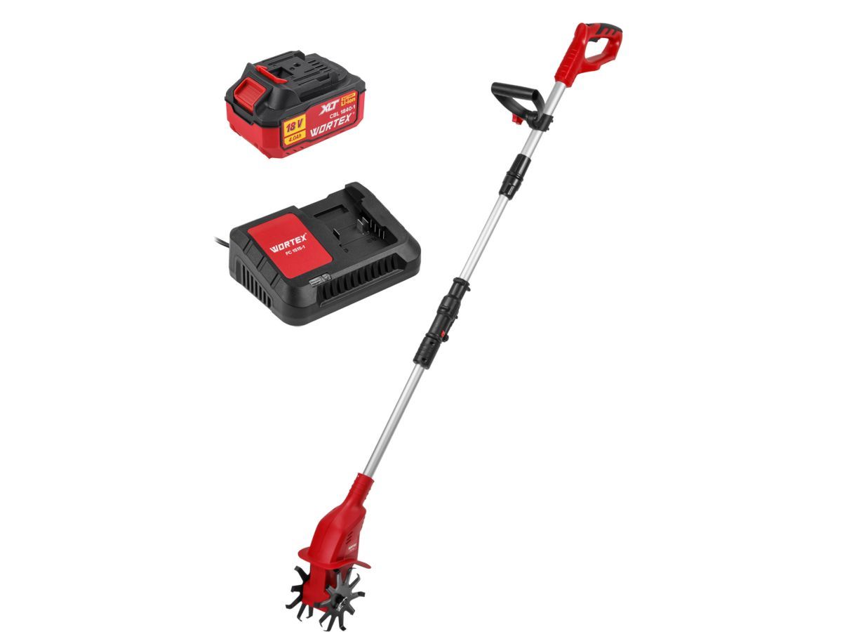 Аккум. культиватор CRC 3018 XLT SET ,18 В,1АКБ 4,0 А/ч,  шир. 10,5 см., WORTEX 1335865