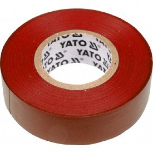 Изолента ПВХ красная 19mm х 20м х 0.13mm  YATO YT-8166