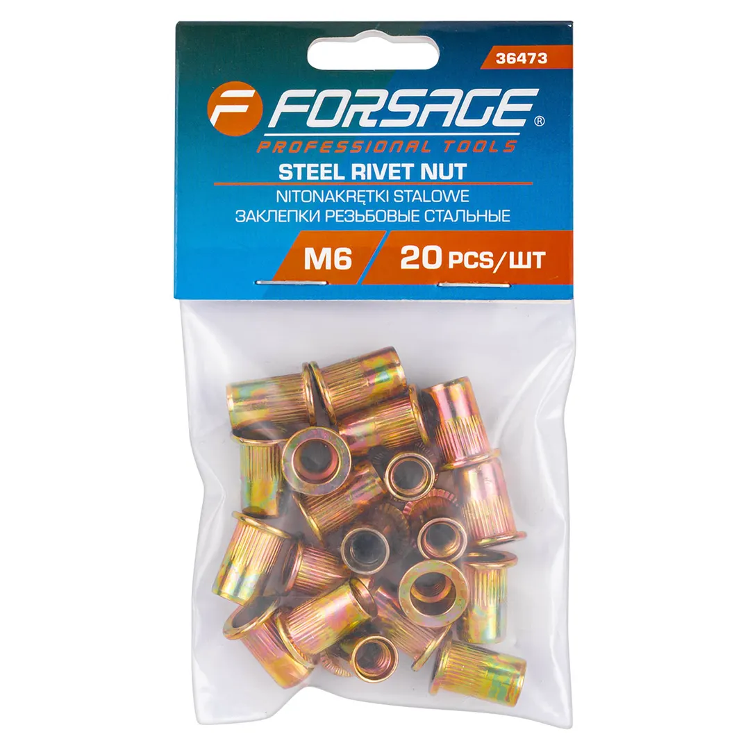 Заклепки резьбовые стальные 20шт.  Forsage F-36473