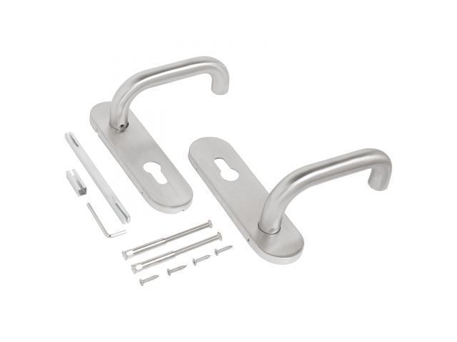 Ручка на планке БУЛАТ РФ 72.09НС AISI 304 INOX нержавеющая сталь д/противопожар.замков  ...УЗК 14865