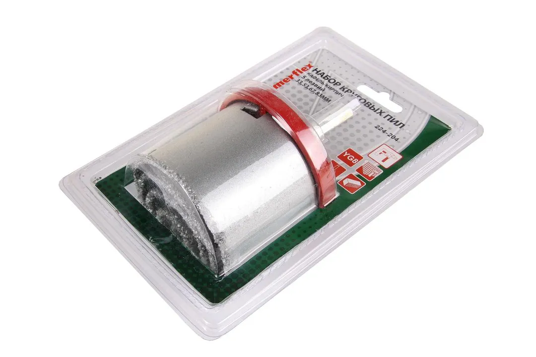 Набор кольцевых пил Hammer Flex 224-204 DR CR 65 каф\кирп, 4шт.:33,53,67,83мм+адаптер Hammer 224-204