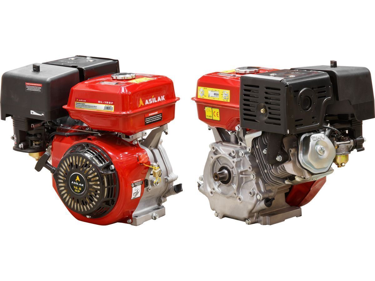 Двигатель 16.0 л.с. бензиновый (шлицевой вал диам. 25 мм.) (Макс. мощность: 16.0 л.с, Шлицевой вал д.25 мм.) ASILAK SL-190F-SH25