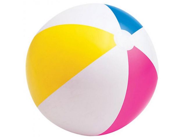 Надувной мяч, 4-х цветный, 61 см (от 3 лет)  INTEX 59030NP