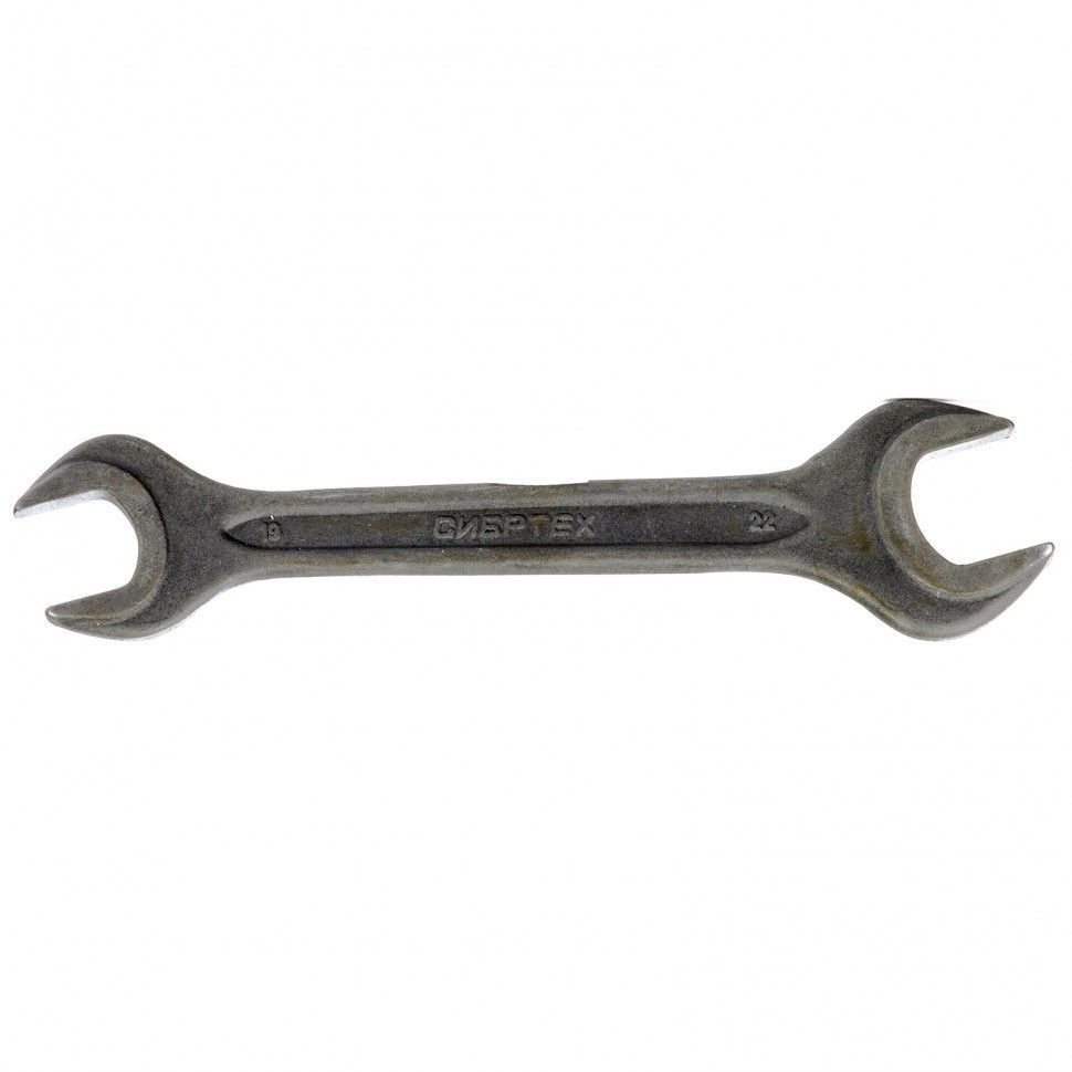 Ключ рожковый, 19 х 22 mm, CrV, фосфатированный, ГОСТ 2839 Сибртех 14329
