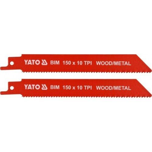 Полотна для сабельной пилы BI-METAL 150мм 10TPI (2шт) YATO YT-33930