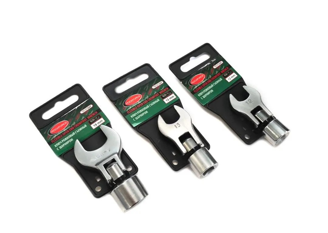 Ключ рожковый съемный с шарниром 13мм 3/8"  Rock FORCE RF-751313AF