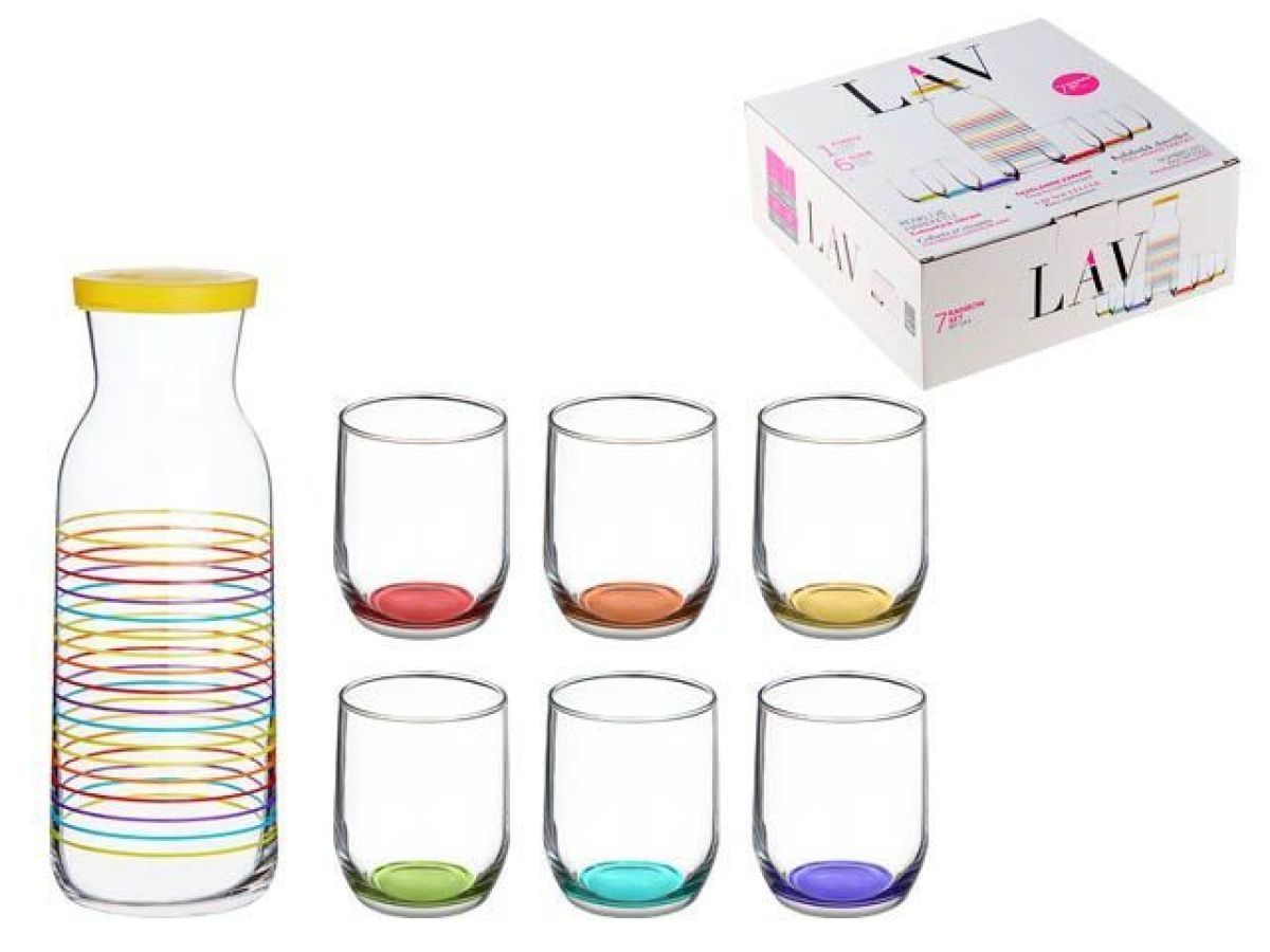 Набор (1 кувшин 1,2 л + 6 стаканов 0,315л ), RAINBOWS LAV LV-RAINBOWS1