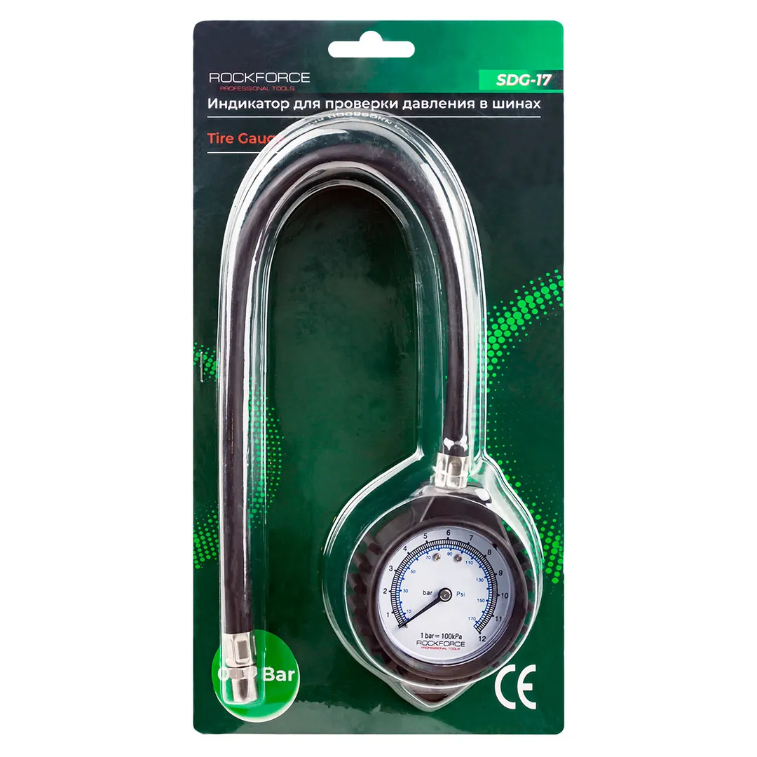 Индикатор для проверки давления в шинах (0-12 Bar) RockFORCE RF-SDG-17