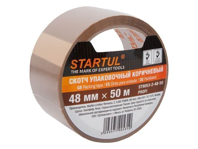 Скотч упаковочный коричневый 48ммх50м PROFI () (плотность 45мкм)  ...STARTUL ST9053-2-48-50