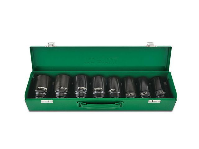 Набор головок ударных 3/4", 6 гр, 8пр. (22-38мм) Toptul GDAD0807
