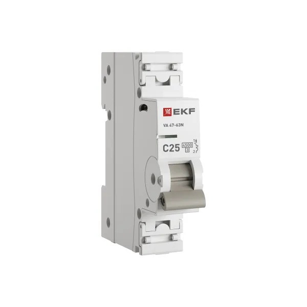 Авт. выкл. 1P 25А (C) 4,5kA ВА 47-63N PROxima  EKF M634125C