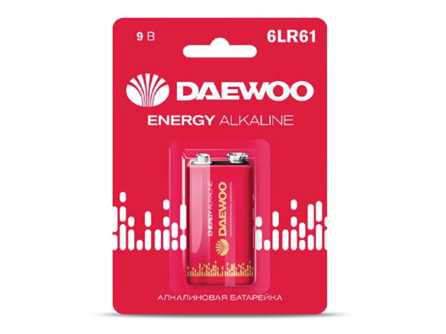 Батарейка 6LR61 9V alkaline BL-1шт ENERGY  DAEWOO 5029729
