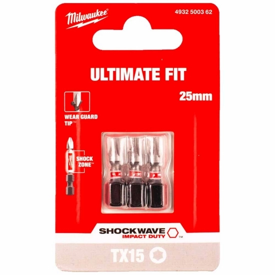 Бита ударная Shockwave Impact Duty TX15 25 мм (3 шт)  Milwaukee 4932500362