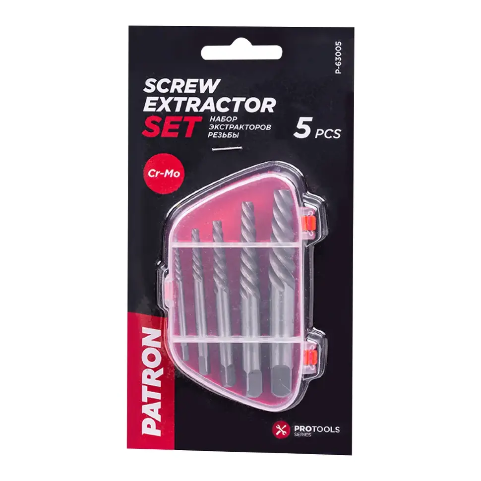 Набор экстракторов резьбы 5пр. М3-М18 PATRON Patron P-63005