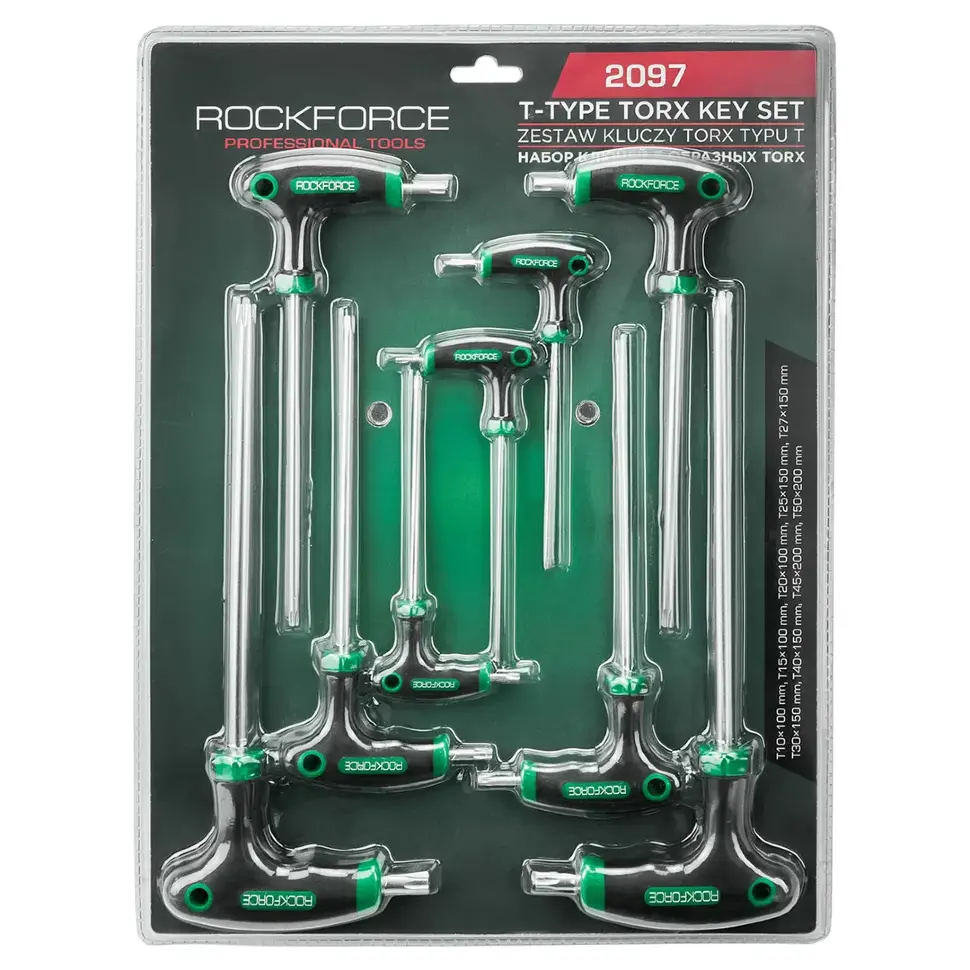 Ключи T-образные TORX, набор 9пр. RockFORCE Rock FORCE RF-2097