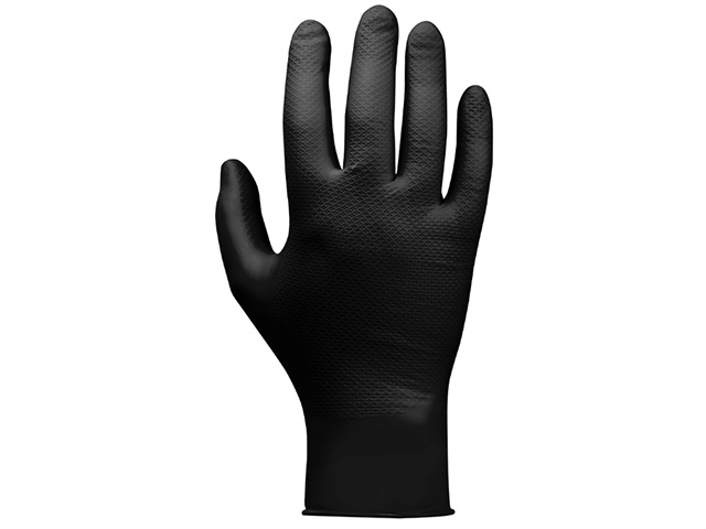 Перчатки нитриловые, р-р 8/M, черные, уп. 5 пар  JETA SAFETY JSN10N08