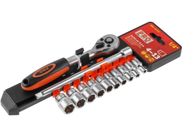 Набор головок 1/4", 4-13мм, 12пр. 6гр. PRO STARTUL PRO-41414