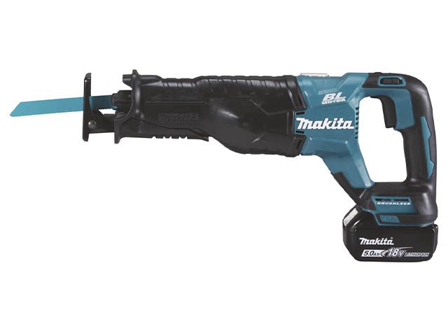 Аккумуляторная сабельная пила DJR 187 RTE, 18.0 В, 2 АКБ, 5.0 А/ч  MAKITA DJR187RTE