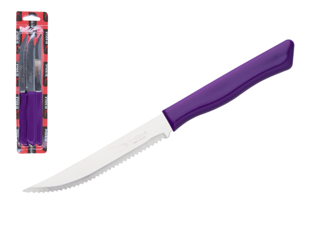 Набор ножей для стейка, 3шт., серия PARATY, фиолетовые (Длина: 218 mm, длина лезвия: 110 mm, толщина...DI SOLLE 01.0101.18.09.000