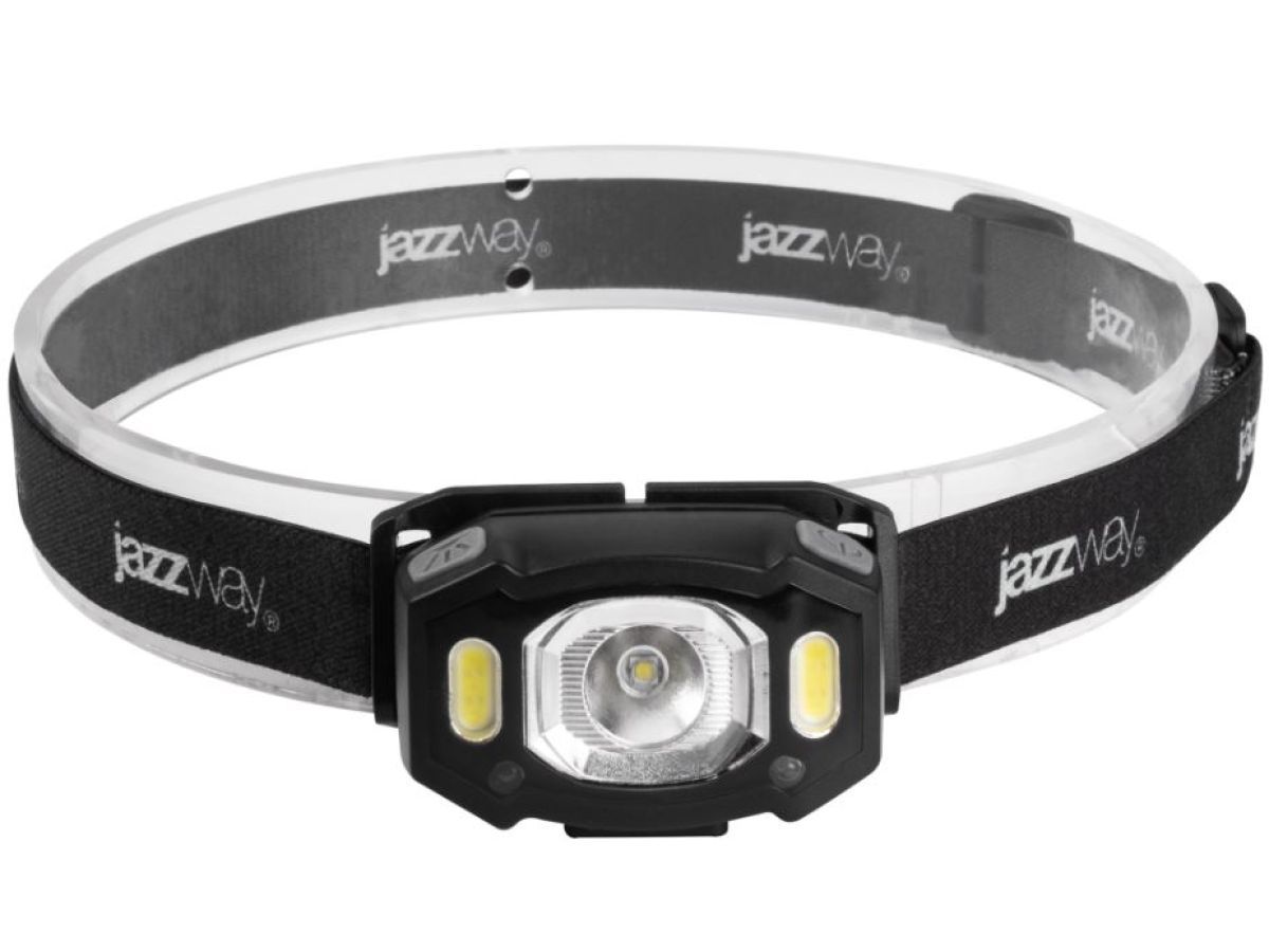 Фонарь налобный светодиодный аккум. 5Вт (AccuH3-L5W-bk (черн.)) JAZZWAY 5036703