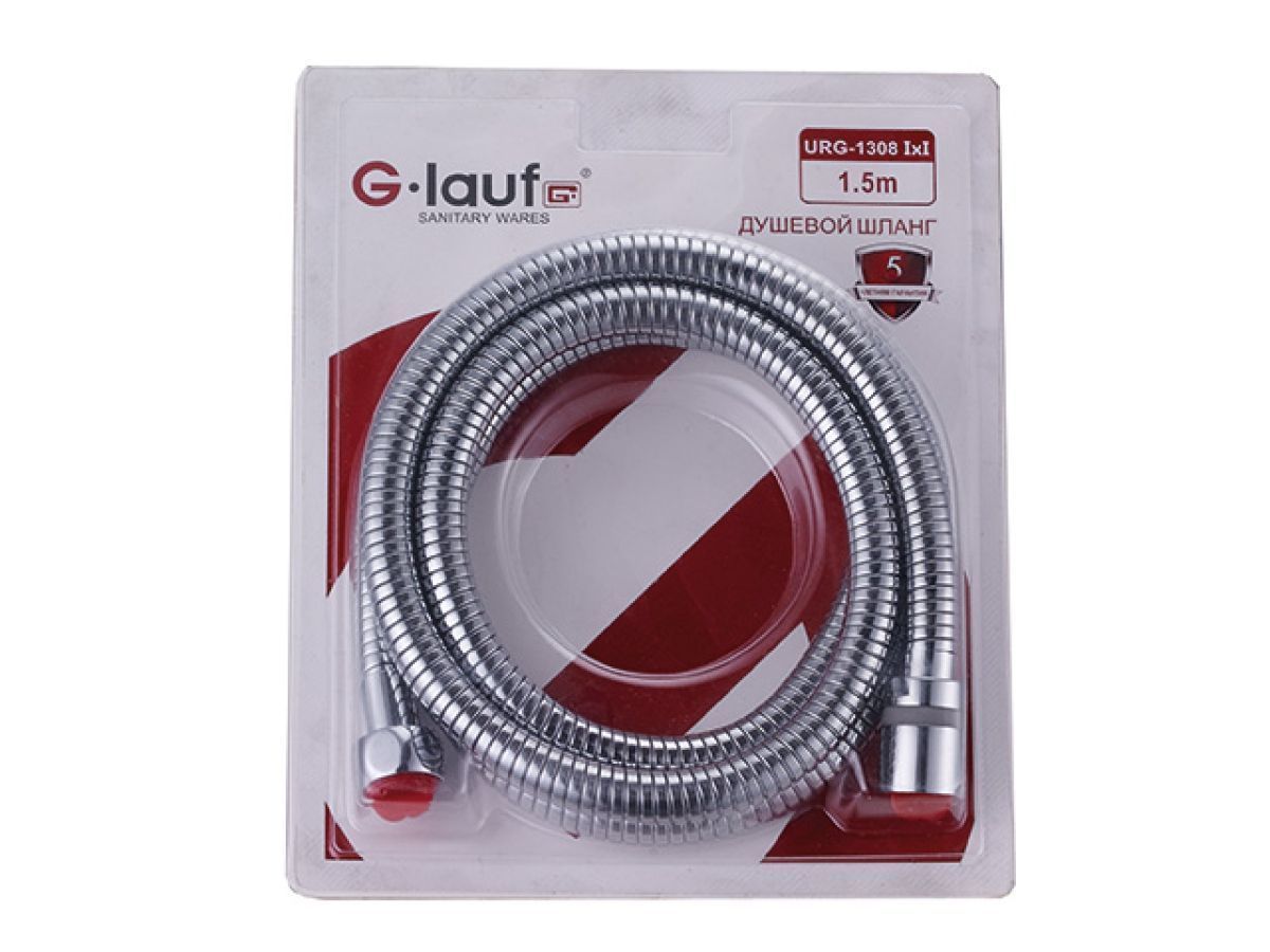 Душевой шланг в блистерной упаковке 1/2"х1/2" 200 см G.LAUF URG-1308ii200