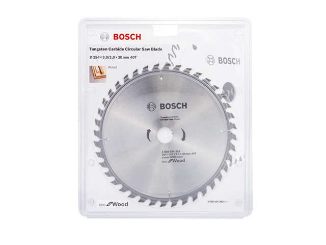 Диск пильный по дереву, 254х30 мм, 40 зуб., ECO WOOD,  BOSCH 2608644383