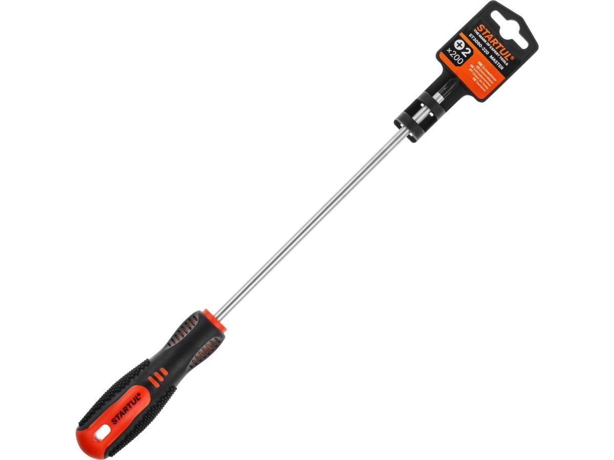 Отвертка "+" №2 200мм PH MASTER (ST3090-220) (крестовая Phillips, двухкомп. рукоятка Anti-Slip) STARTUL ST3090-220