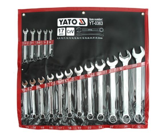 Ключи рожково-накидные  8-32мм (набор 17шт)  YATO YT-0363