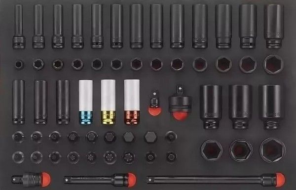 Набор ударных головок 1/2", 6гр, 61 пр. (10-36мм) Force 4615