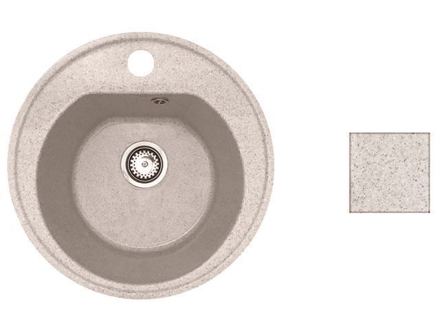 Мойка кухонная из искусственного камня RICHI гранит 510х510 mm AV Engineering AV510510RGTA
