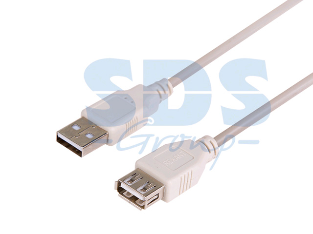 Шнур USB-A (male) штекер - USB-A (female) гнездо, 1.8 м, белый  REXANT 18-1114