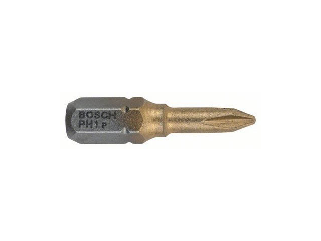 Насадка (бита) крестообразная PH1 25 mm  Max Grip (3 шт.) (посадочный шестигранник 1/4 ") BOSCH 2607001544
