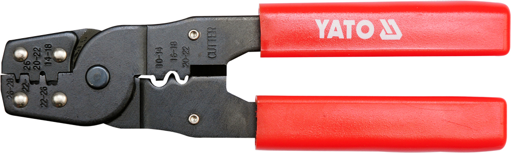 Пресс-клещи для обжима кабеля (0.08-2.0/28-14AWG; 0.3-6.0/22-10AWG)  YATO YT-2256