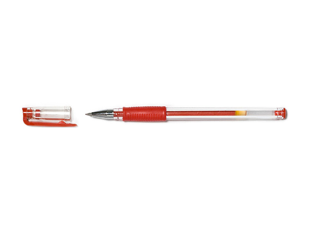 Ручка гелевая COMFORT 0,70 мм красный, резиновый грип,  Союз РГ 166-03