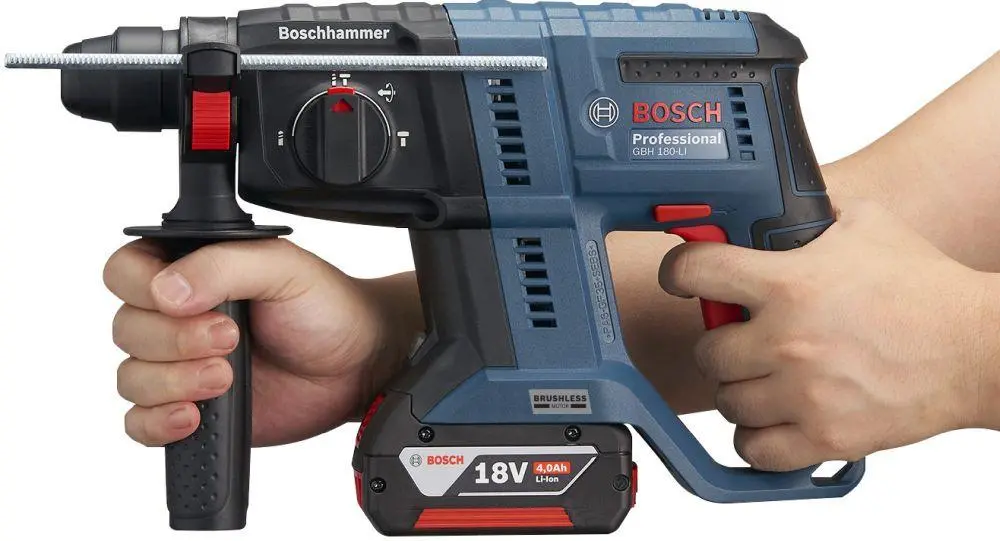 Перфоратор GBH 180-LI аккумуляторный (1*4,0Ah / 2,0Дж / Кейс),  BOSCH 0.611.911.122